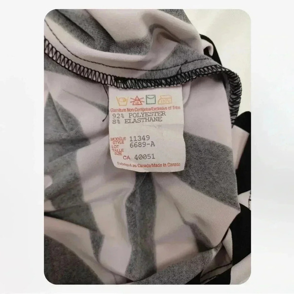 Frank Lyman Black  White Geometric Sleeveless Midi Dress Size 8 - Picture 6 of 10